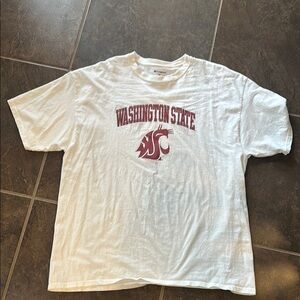 Champion White and Red Short Sleeve Tee